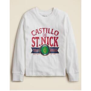 J Crew crewcuts Boys St Nick Tee M Long Sleeve CE400 J.Crew Christmas Holiday